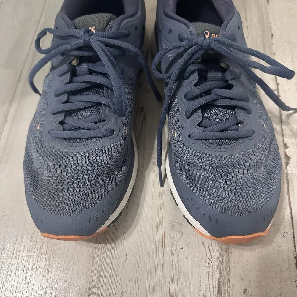 ASICS Gel Kayano 24 Womens 7.5 Smoke Blue Canteloupe Running Lace Up‎ FlyteFoam